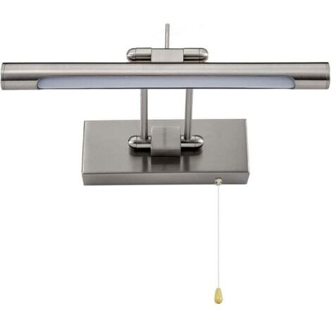 Aplique LED de pared para baño - Interruptor de tirador - Espejo ajustable IP44 - 4000K 35 cm/6 W