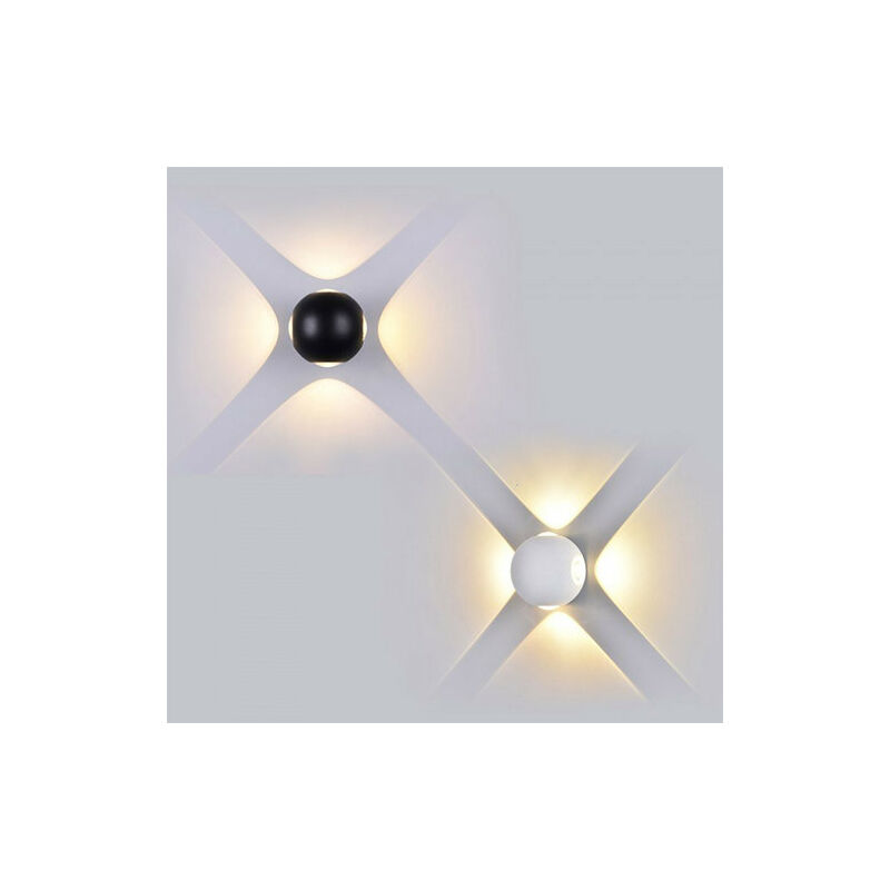 

Aplique LED de pared Serie Cross Round 4000K 4W 4x90° IP65 Blanco Temperatura de color - 4000K Blanco natural