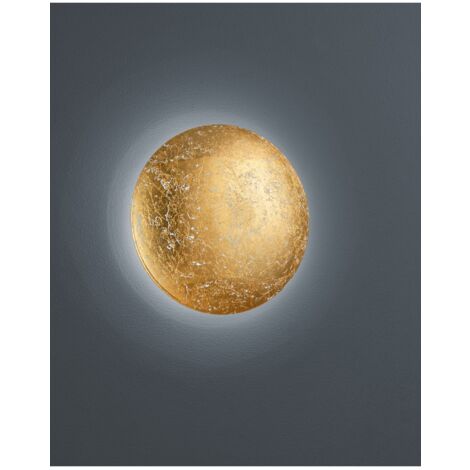 Aplique Led Decorativa Chiros Foglia Oro Ø22 cm Trio Iluminación