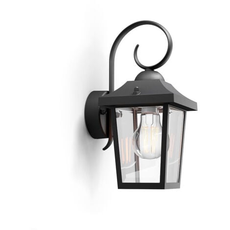 PHILIPS Aplique led e27 modelo buzzard negro 17,5 x 29 x 13 cm