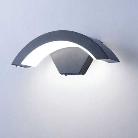 Aplique LED Exterior 24W en Aluminio – Impermeable IP65, Forma de Luna, Jardín y Pasillo, Blanco Frío