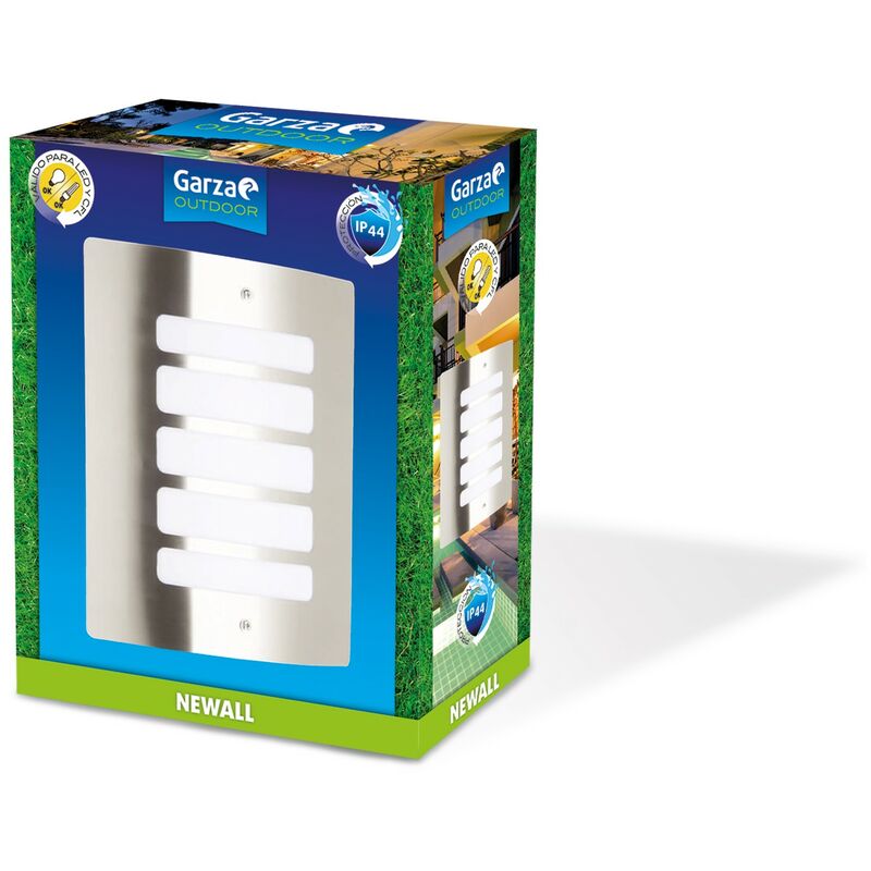 

Garza Lighting Outdoor - Aplique Newall para Jardín y Exteriores, Protección IP44 para la intemperie, Válido para bombillas LED y CFL, Casquillo E27,