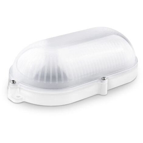 Aplique led oval IP65 matel 9W blanco 6400K
