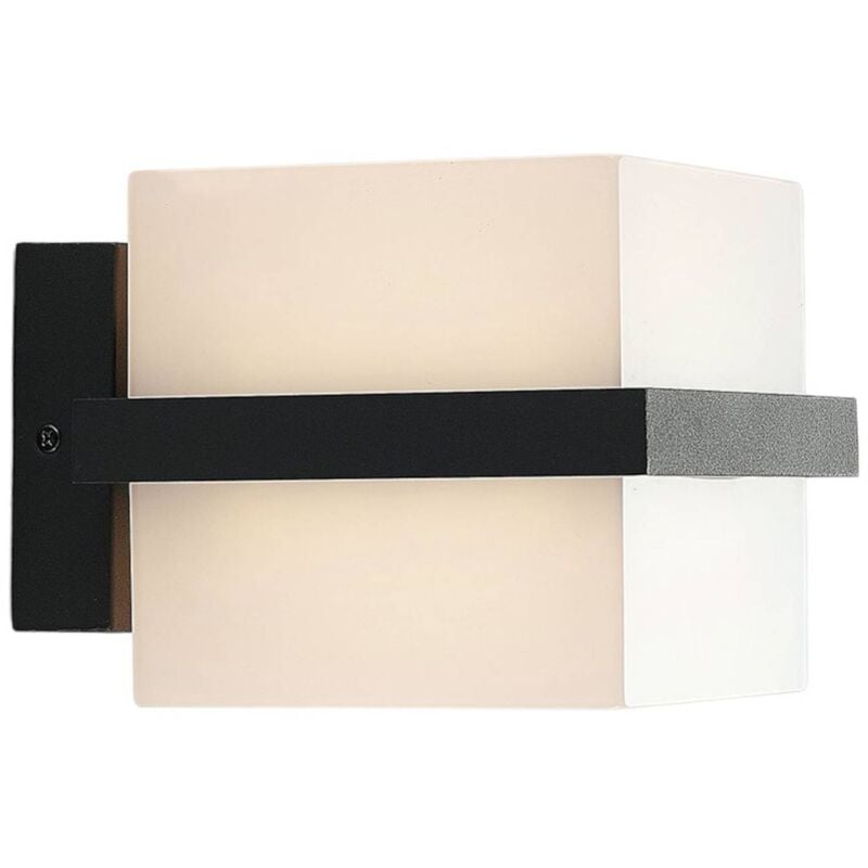 

Lindby - Aplique LED para exterior Aurón en forma de cubo