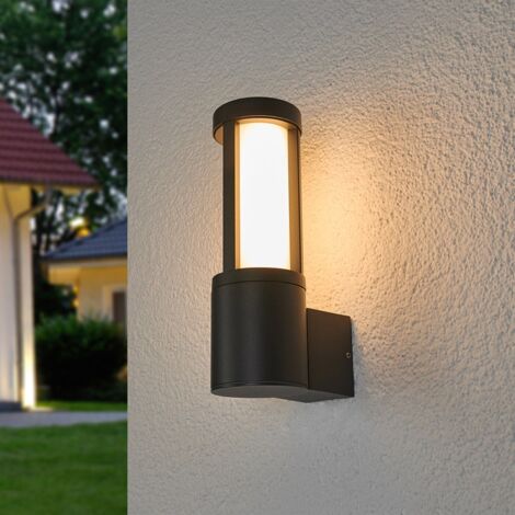 Aplique LED para exterior Sidny, gris oscuro