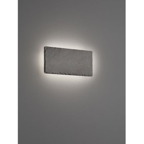 Aplique Led Rectangular Regulable Cuervo Retroiluminación Pizarra Negro L25 cm Trio Lighting