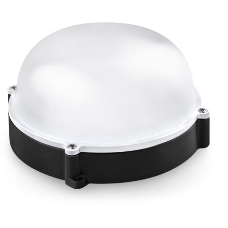 APLIQUE LED REDONDO MATEL EXTERIOR IP65 NEGRO 12W NEUTRA