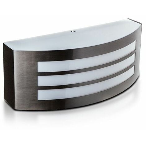 Aplique LED redondo V-TAC con portalámparas E27 (máx. 15 W), color gris, IP44