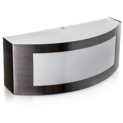 Aplique LED redondo V-TAC con portalámparas E27 (máx. 15 W), color gris, IP44