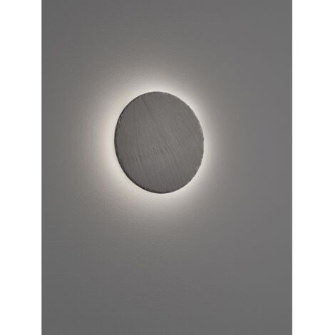 Aplique Led Regulable Redondo Cuervo Retroiluminación Pizarra Negro Ø20 cm Trio Lighting