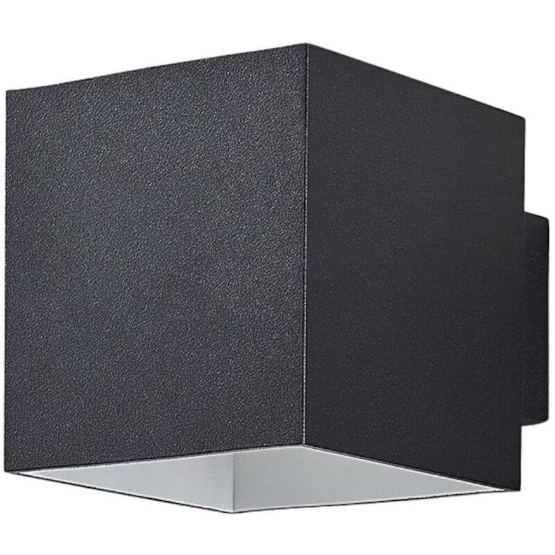 

Aplique LED Rocco negro con forma cúbica