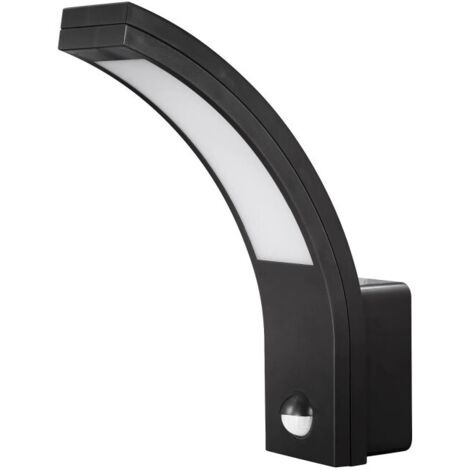 Aplique led sensor exterior IP54 matel negro 4200K