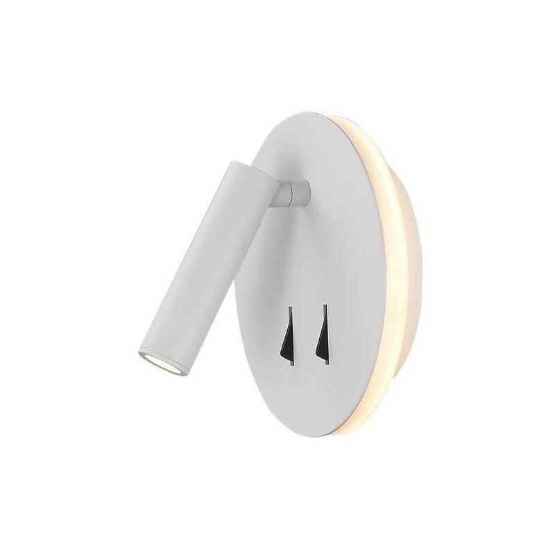 

Mantra - Aplique lector led 3+6w CAYMAN en acabado blanco