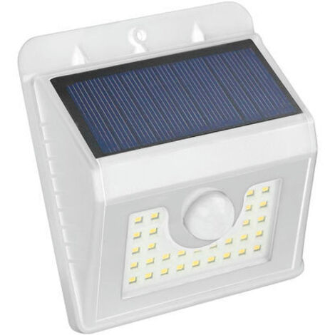 Aplique LED Solar con Sensor Blanco 4W Fría Matel