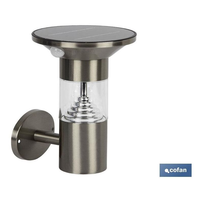 

Aplique led solar con sensor gris 3w ip44 500lm