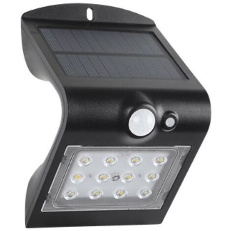Aplique LED solar con sensor Lane (1,5W)  Negro