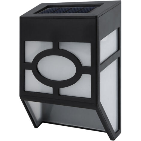 Aplique LED Solar Guía Crepuscular 1W 2 Unidades Fría Matel