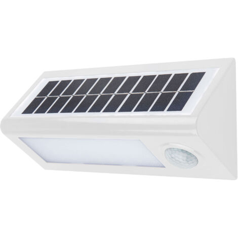 Aplique led solar korpass blanco sensor 27cm 8W 6400K