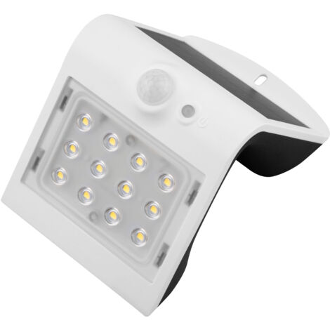 Aplique led solar korpass sensor 2W blanco 6400K