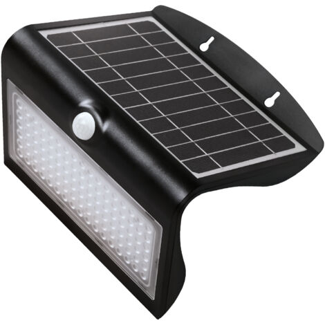 Aplique LED Solar Negro con Sensor 8W Matel