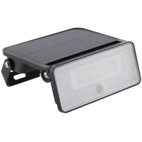 Aplique LED SOLAR TAZ 30W, sensor PIR, batería reemplazable, Litio 3,7V - 2000mAH, Blanco neutro