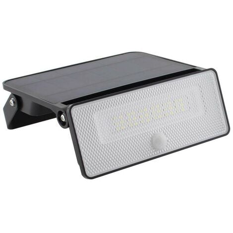 Aplique LED SOLAR TAZ 50W, sensor PIR, batería reemplazable, x2Litio 3,7V - 2200mAH, Blanco neutro