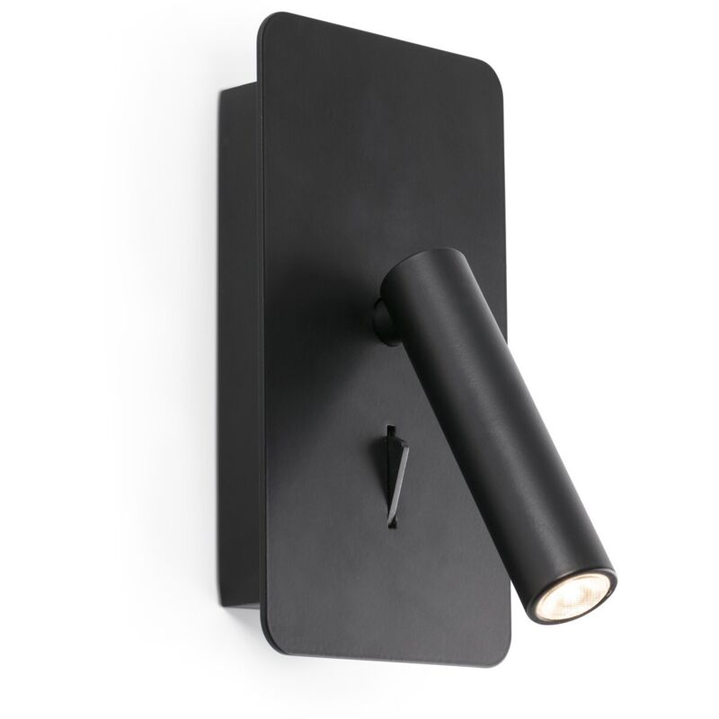 

SUAU Aplique de pared con lector 62118 - NEGRO MATE