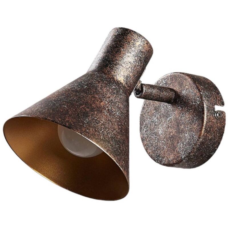 

Lindby - Aplique LED Zera rojizo, interior dorado