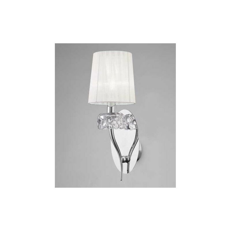 

Mantra - Aplique con pantalla conica blanca LOEWE cromo