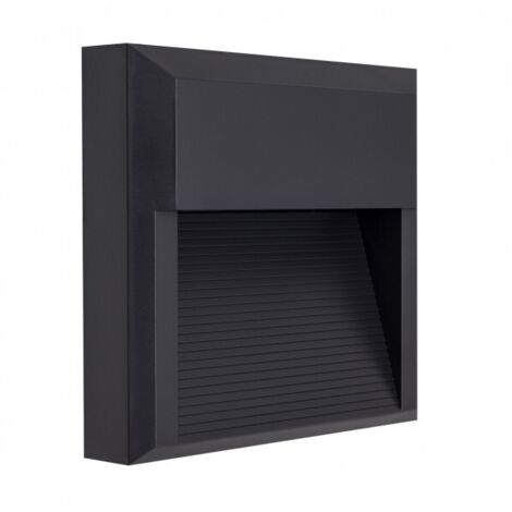 Aplique LORDELO cuadrado IP65 1x8W LED 350lm 4000K L.20xAn.5,5xAl.20cm ABS PC Antracita