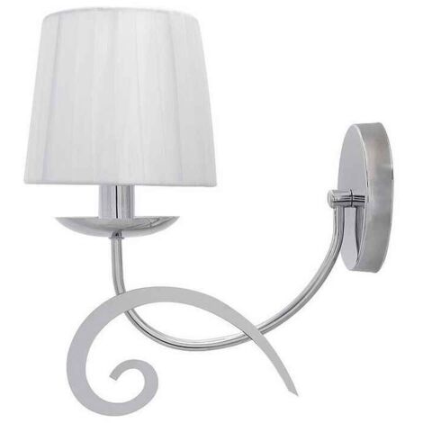 Aplique luxor 1xe14 cromo pant. blanca 31x15x28 cm