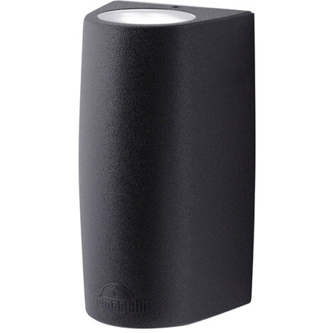 Aplique MARTA 2xGX53 6W con pulsador CCT (3colores) IP55 resina negra