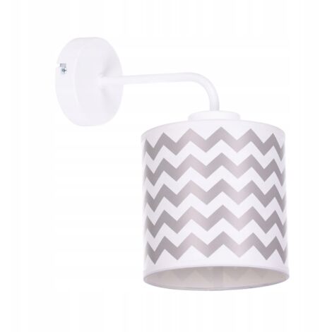 Aplique moderno pantalla Zigzags Gris