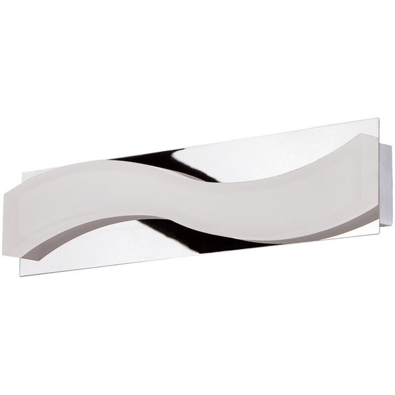 Inspired Mantra Fusion Ola Aplique Ola 5W LED Small Wave 3000K IP44, 450lm, Cromo Pulido/Acrílico Mate, 3 años de Garantía