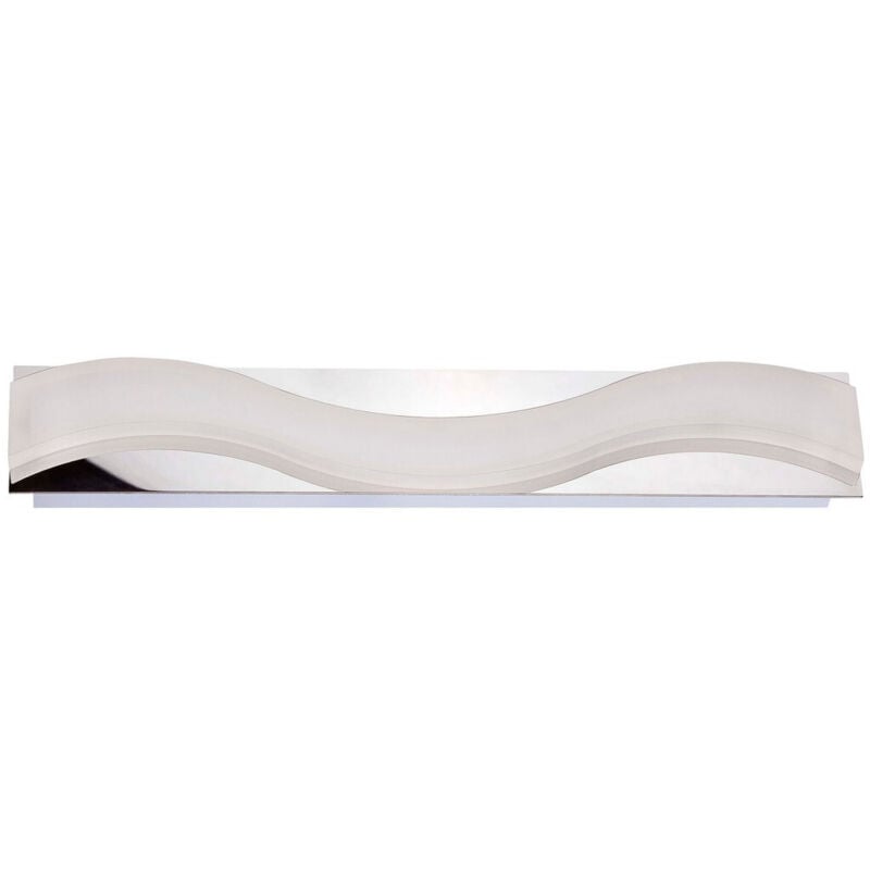 Inspired Mantra Fusion Ola Ola Aplique 7W LED Gran Onda 3000K IP44, 630lm, Cromo Pulido/Acrílico Mate, 3 años de Garantía