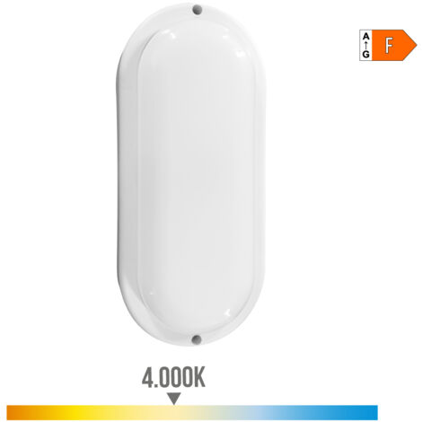 Aplique oval led con sensor 18w 1820lm 4.000k edm