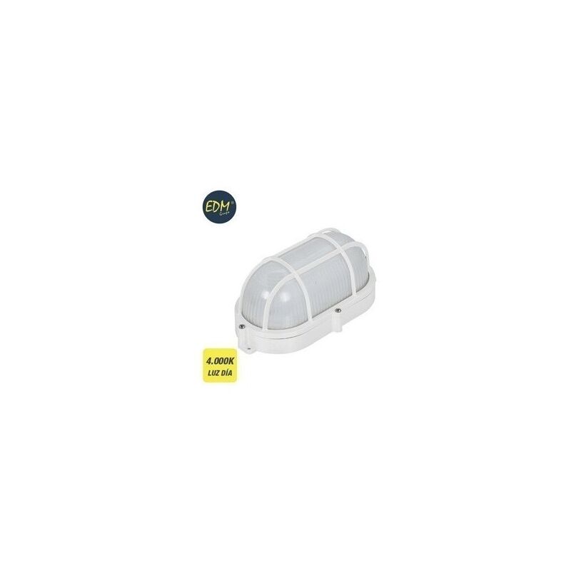 

Aplique Iluminacion 9W 810Lm 4000K Ip65 Ext Pl Bl Ov Rej/Plas - EDM
