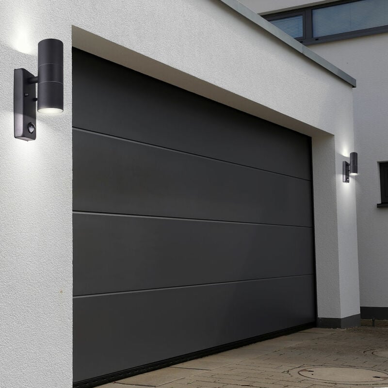 

Aplique para exteriores con detector de movimiento luz para exteriores de pared redonda luz para exteriores terraza luz para exteriores Up Down, 2x