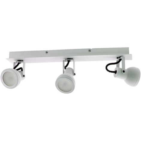Aplique para techo o pared "Heli" de tres focos (3xGU10) (50W máximo 220/240V) IP20 fabricado en hierro color blanco