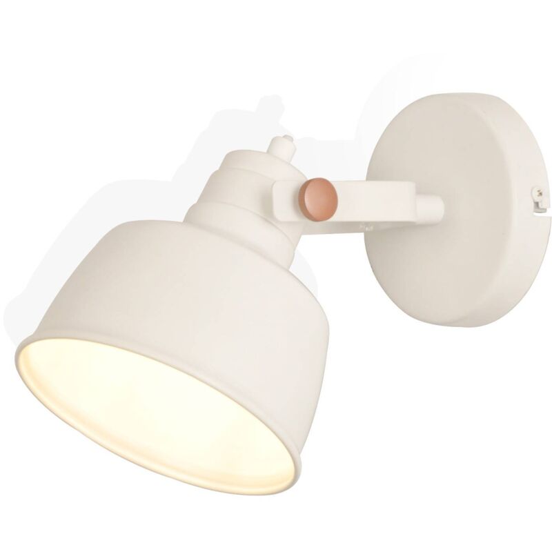 

Aplique pared interior moderno orientable 'KUKKA' bombilla E14 | Blanco