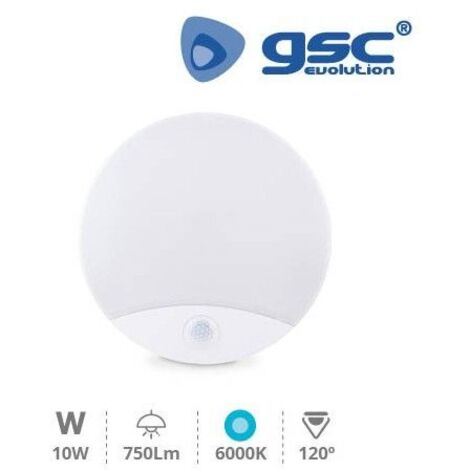 Aplique pared LED Behali con luz emergencia y sensor movimiento 10W 6000K