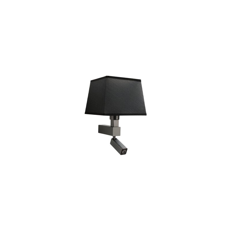 

Aplique pared led bronce para mesita de noche Bahía mantra | Aplique bronce + pantalla cuadrada negra - 0