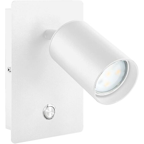 APLIQUE PARED LED IP20 CON INTERRUPTOR GU10 BLANCO