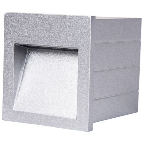 APLIQUE PARED LED IP54 3W 3000K  230V PLATA