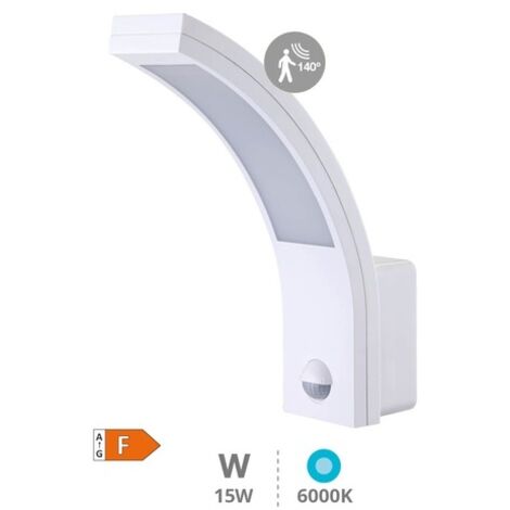 Aplique pared LED Tegar con sensor movimiento 15W 6000K Blanco