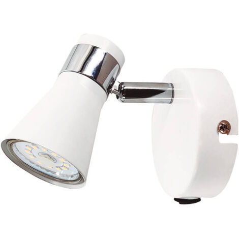 Aplique pared simple con interruptor Serie Selna GU10 Blanco