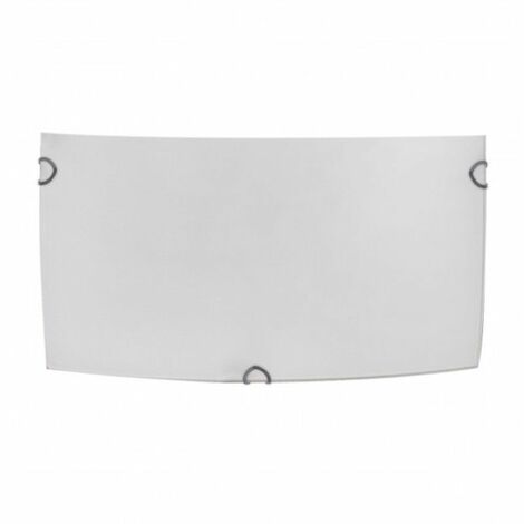 Aplique rectangular ayla 1xe27 blanco 25x12,5x7 cm