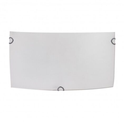 Aplique rectangular ayla 1xe27 blanco 25x12,5x7 cm