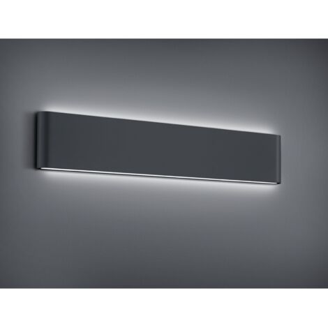 Aplique Rectangular Thames II Led Doble Luz IP54 Antracita L46 cm Trio Lighting