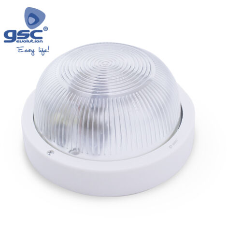 Aplique redondo de termoplástico E27 blanco GSC 0700646